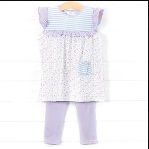 Stitchy Fish Precious Petunia Legging Set, 12 Months